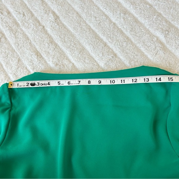 Trina Turk Wynn Crepe Sheath Dress Women Size 2 Jade Green 3/4 Sleeve NWOT Party - Picture 14 of 16